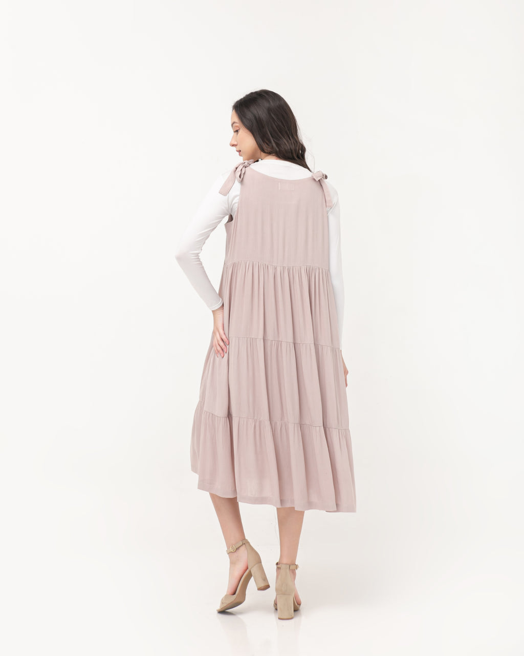 Quinly Crinkle Dress Sand