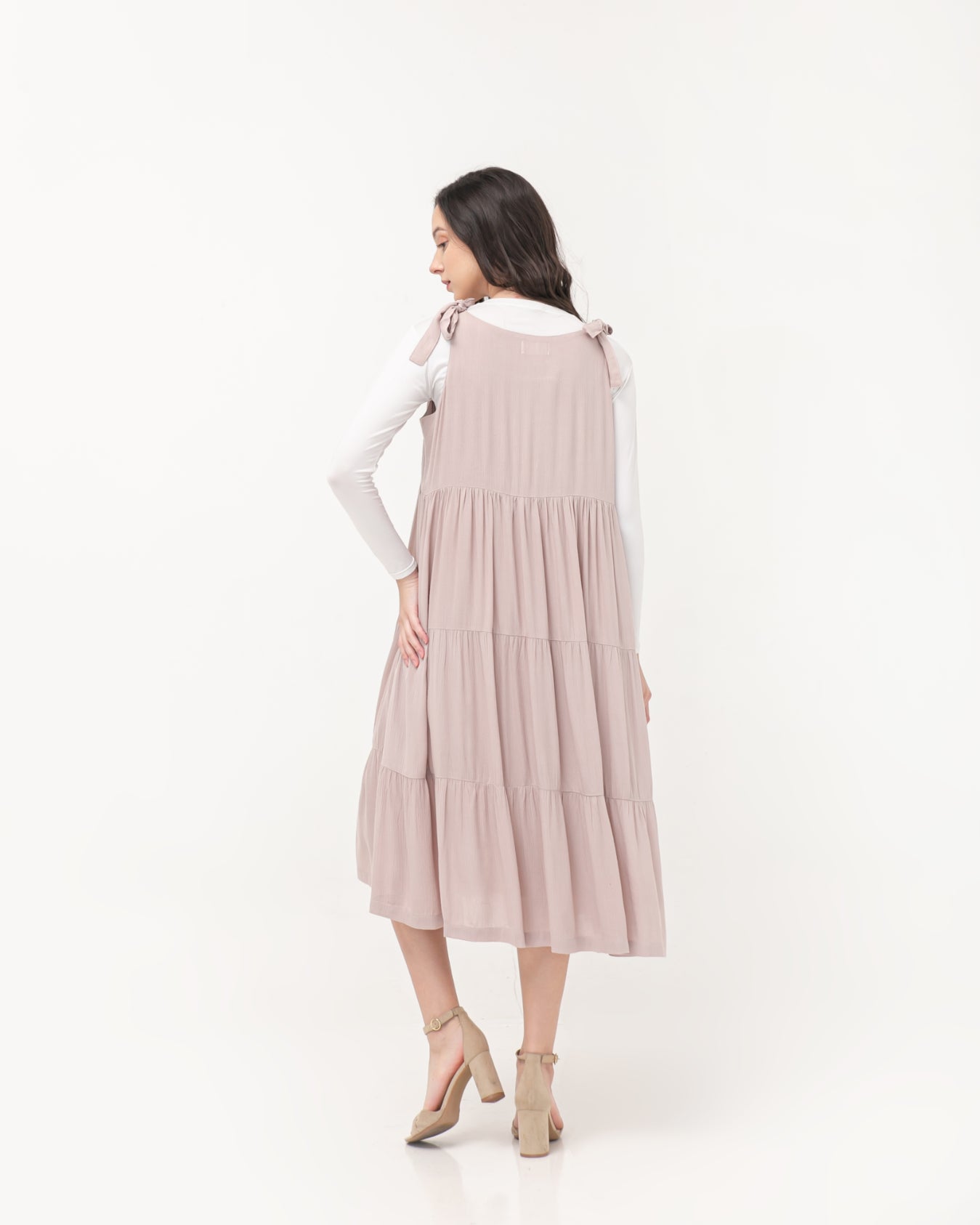 Quinly Crinkle Dress Sand