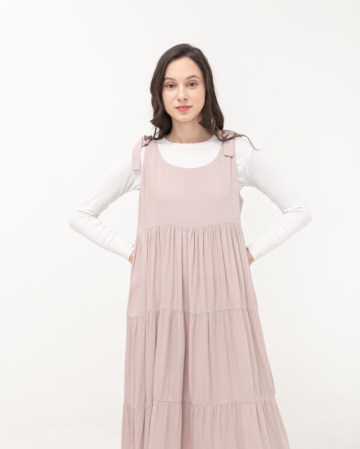 Quinly Crinkle Dress Sand