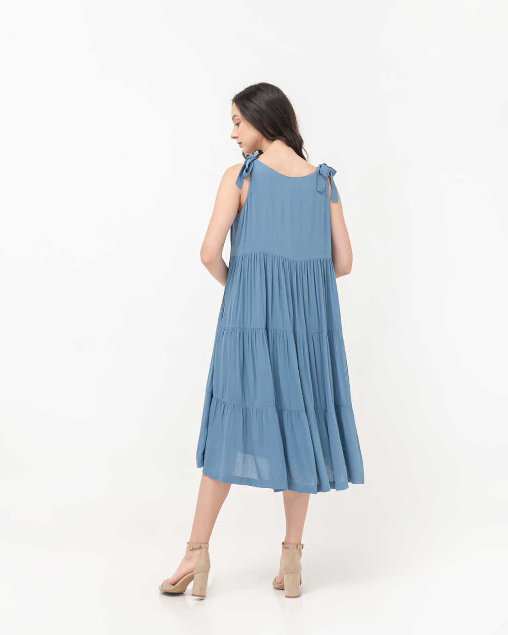 Quinly Crinkle Dress Cerulean