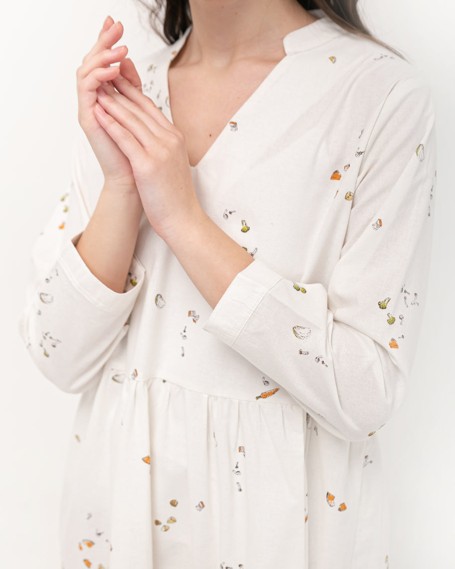 Kristin Linen Dress White