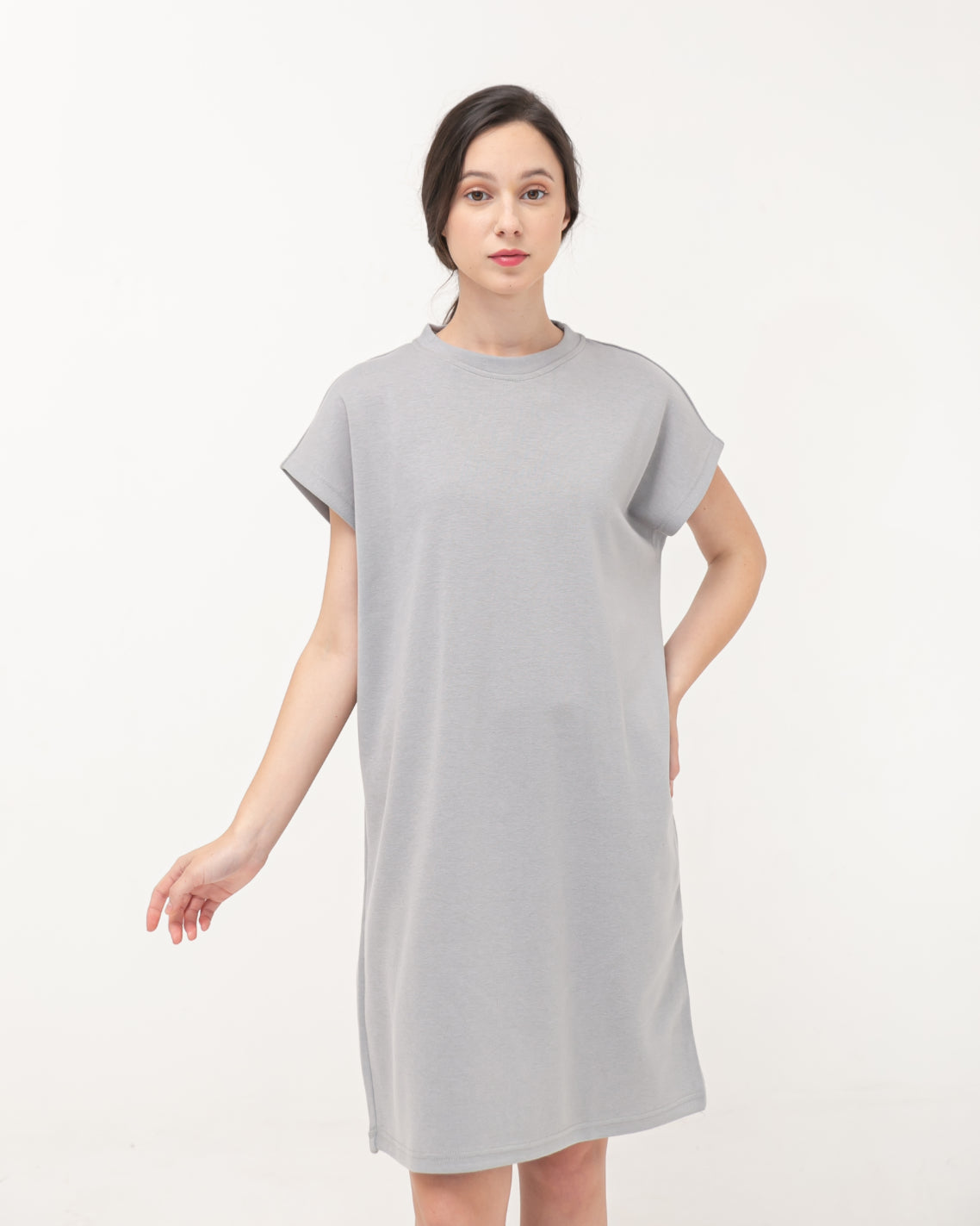 Ophira Cotton Relax Dress Sage