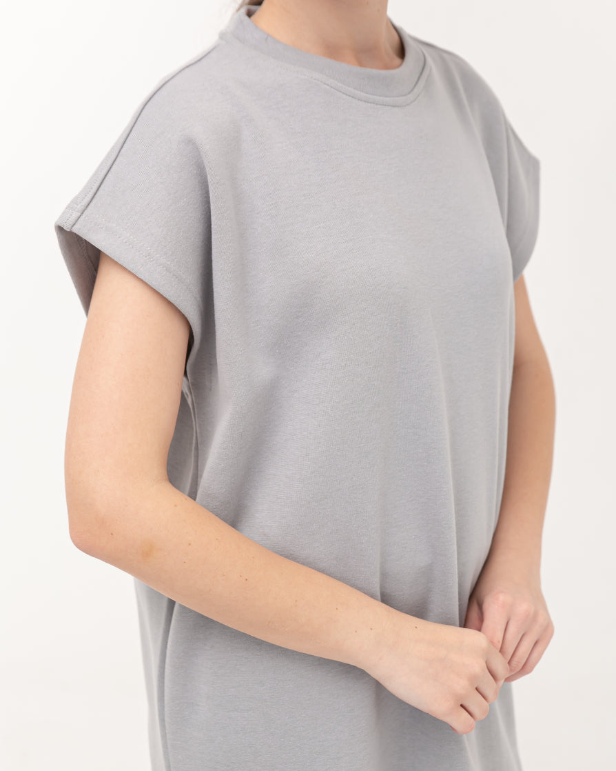Ophira Cotton Relax Dress Sage