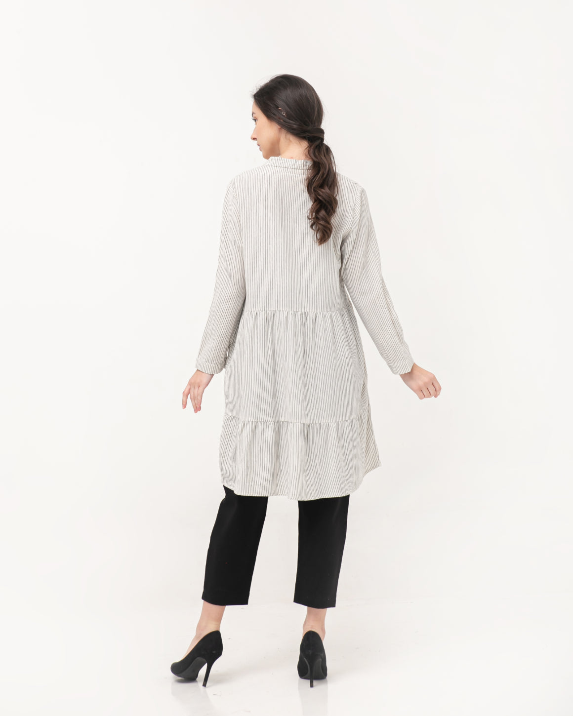 Kristin Linen Dress Stripes