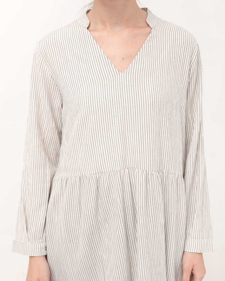 Kristin Linen Dress Stripes