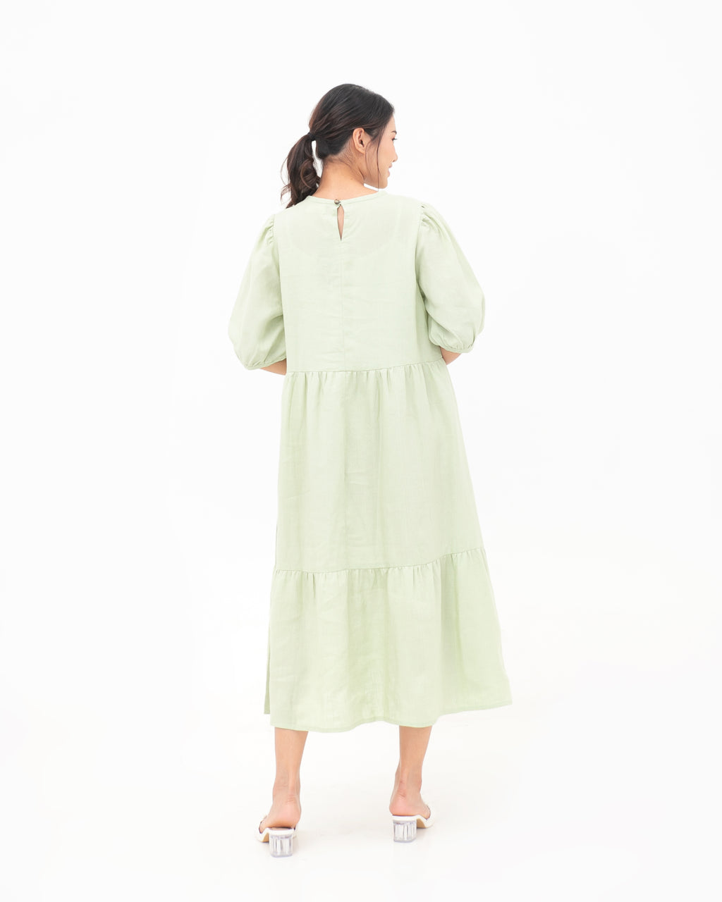 Luciana Linen Dress Sage