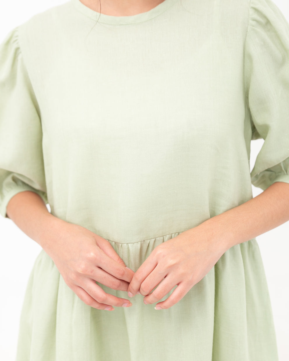 Luciana Linen Dress Sage