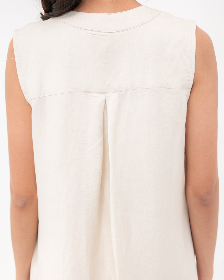 Tania Linen Dress Cream
