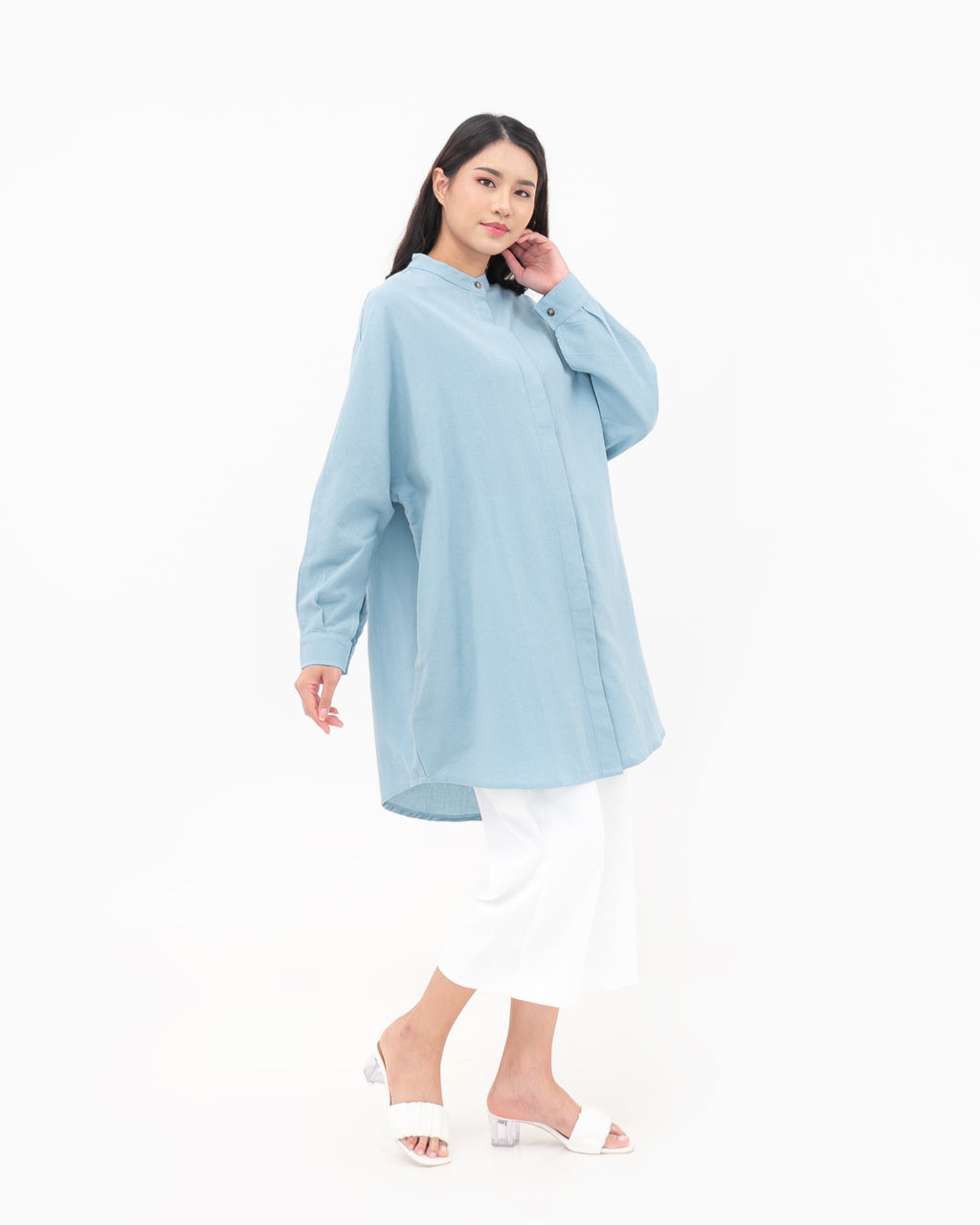 Nancy Linen Tunic Cerulean
