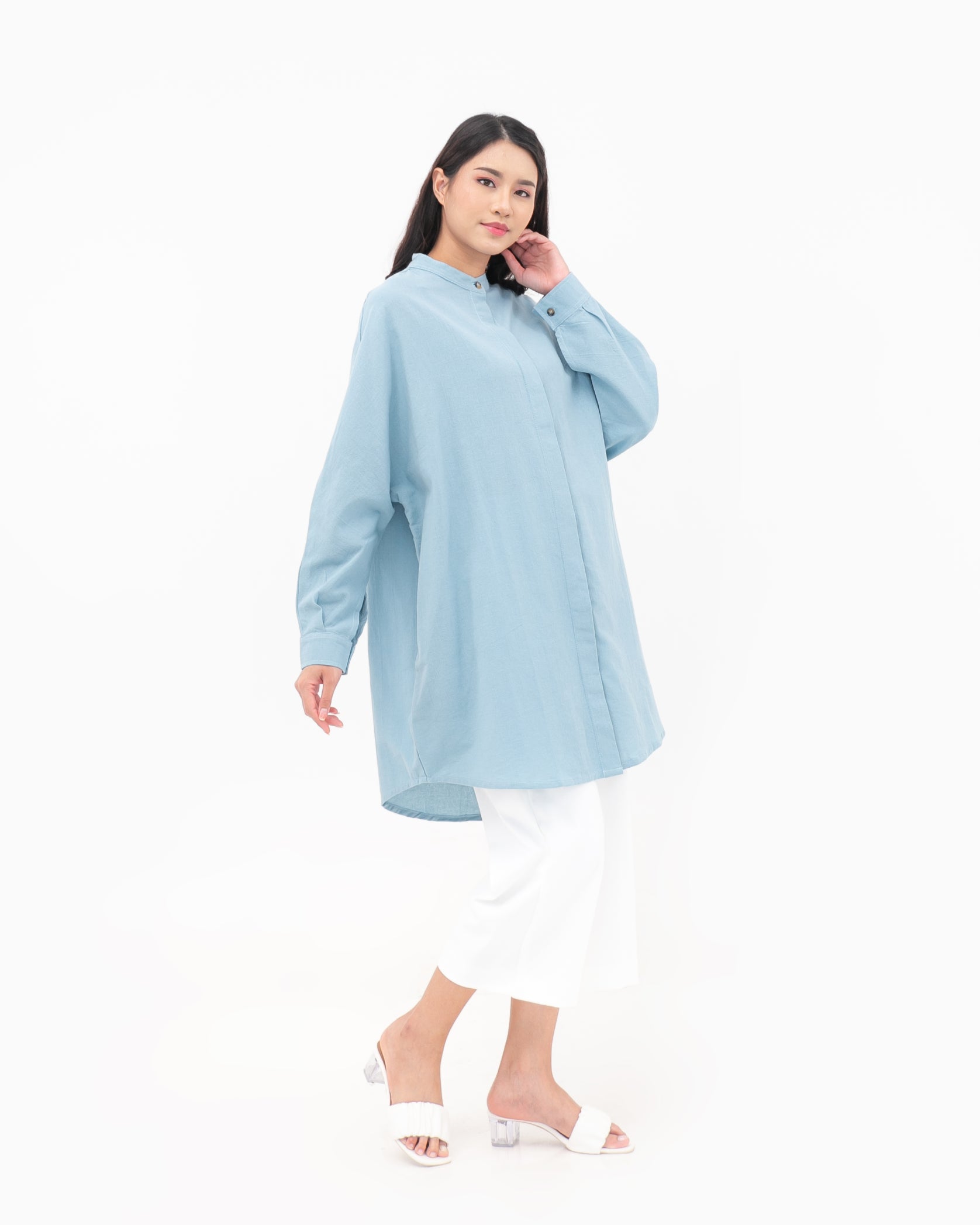 Nancy Linen Tunic Cerulean