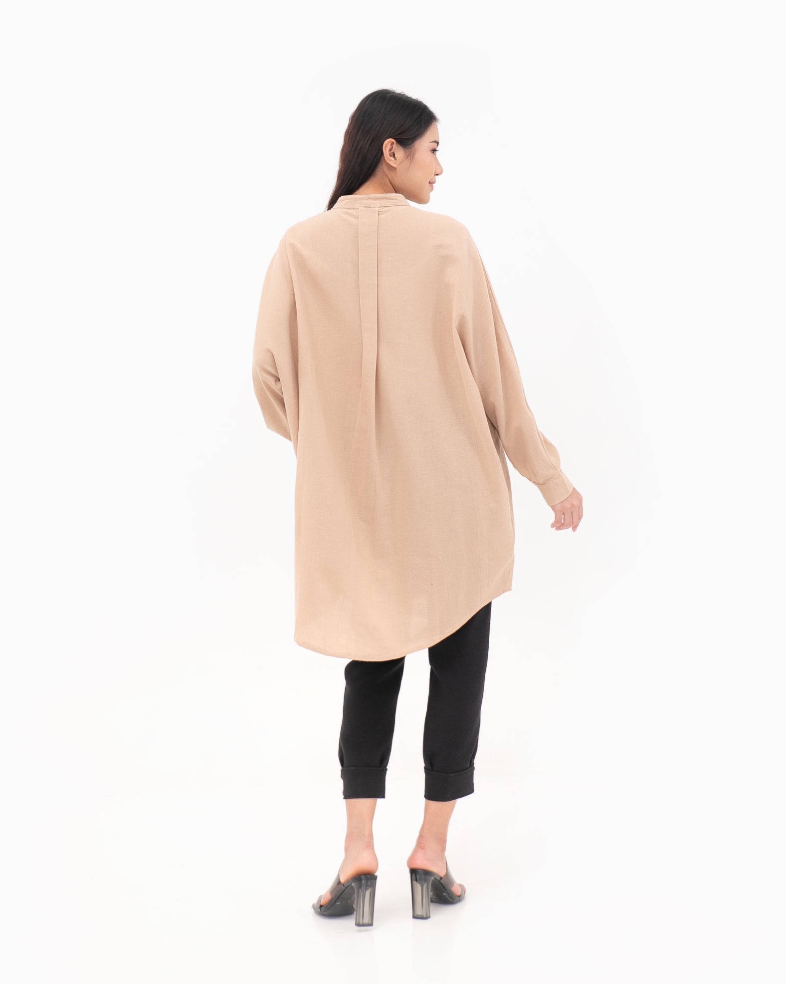 Nancy Linen Tunic Dress Sand