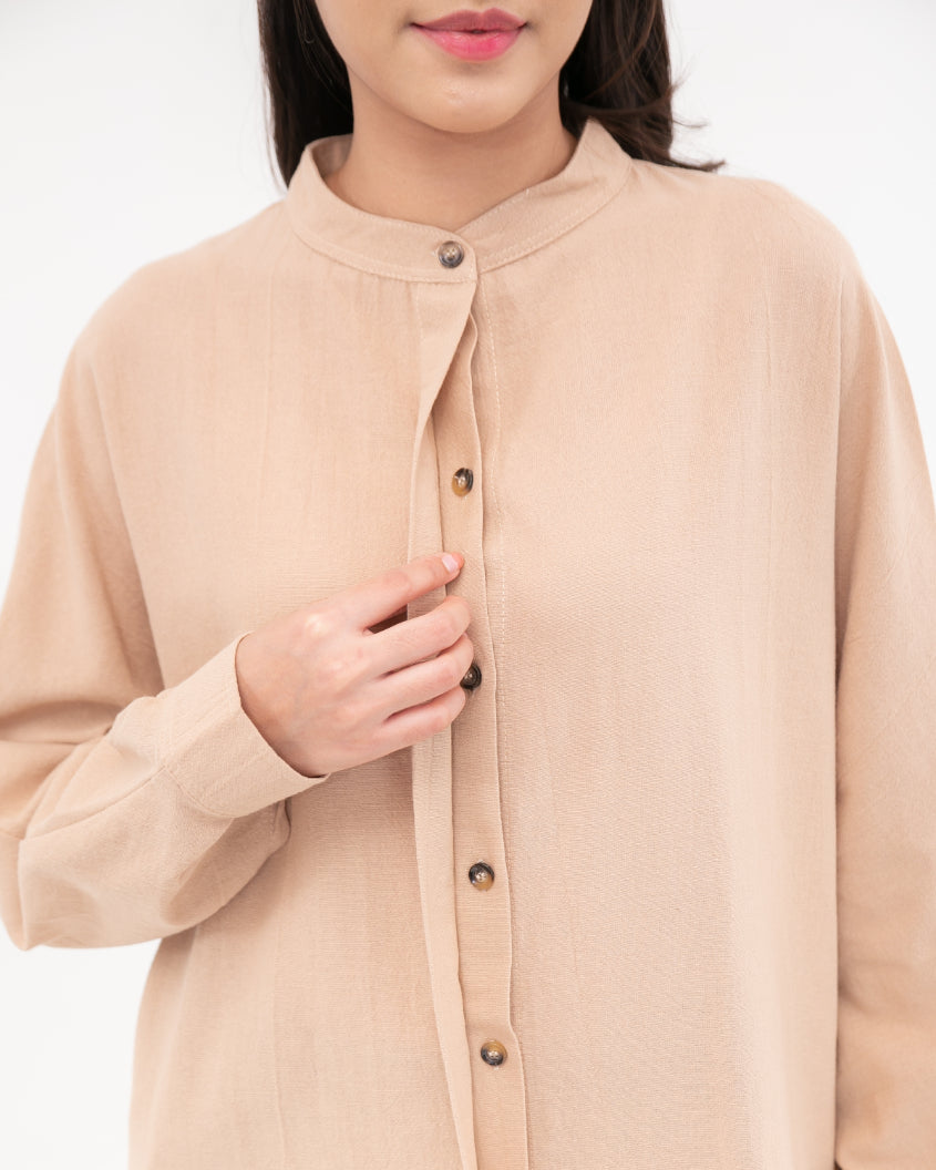 Nancy Linen Tunic Dress Sand