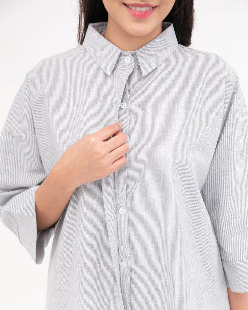 Runa Linen Dress Stripes