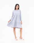 Prisilla Cotton Dress Cerulean