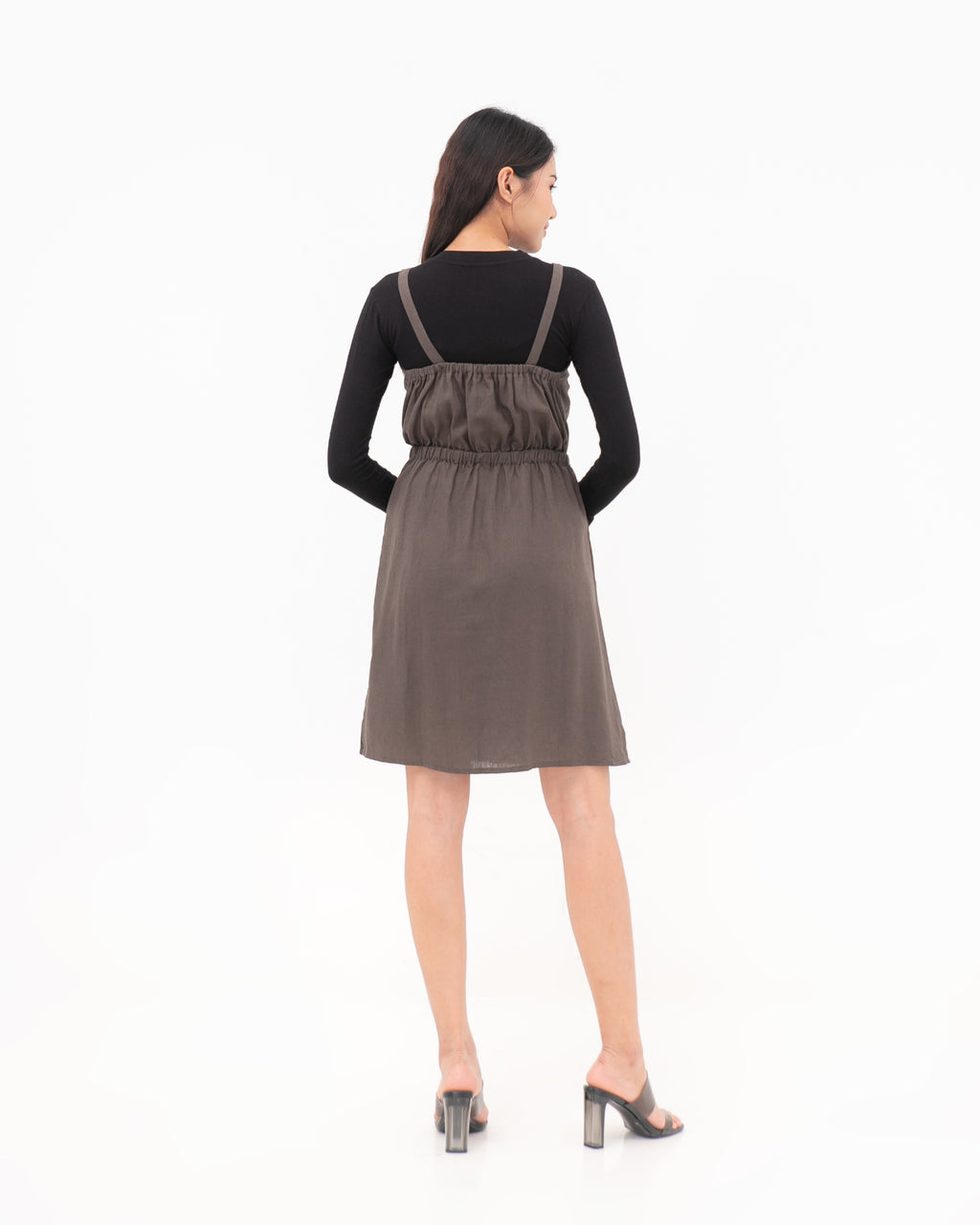 Naila Linen Dress Army Green
