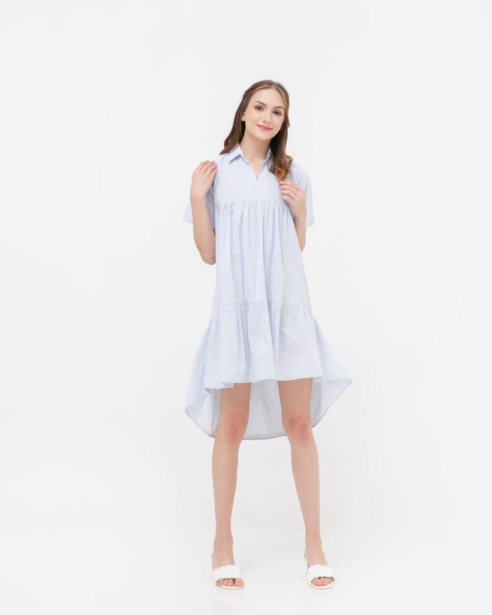 Lolita Linen Dress Stripes