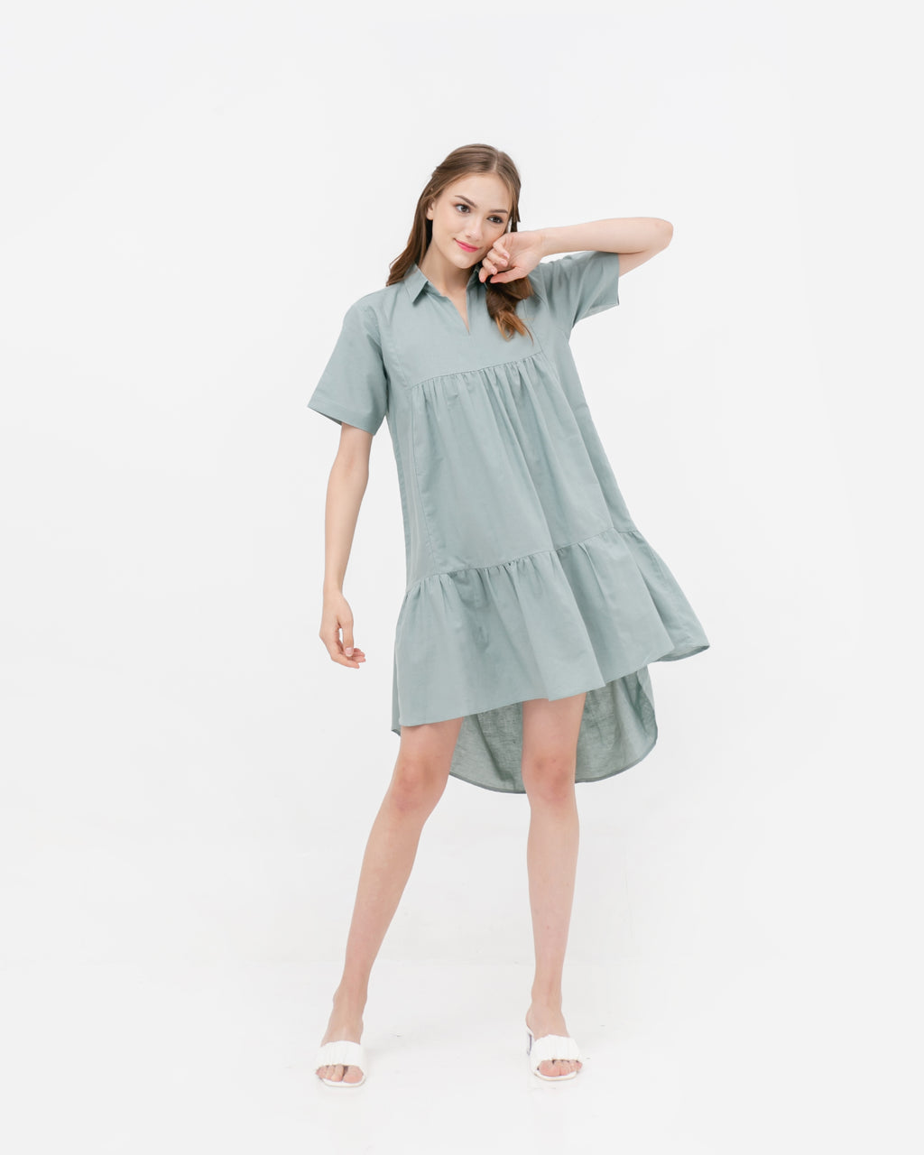 Lolita Linen Dress Sage