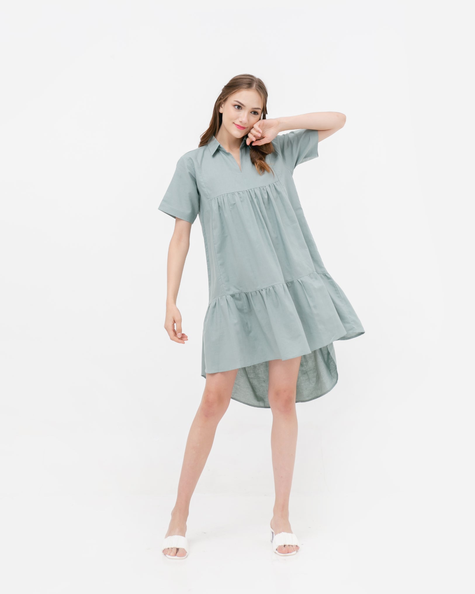 Lolita Linen Dress Sage