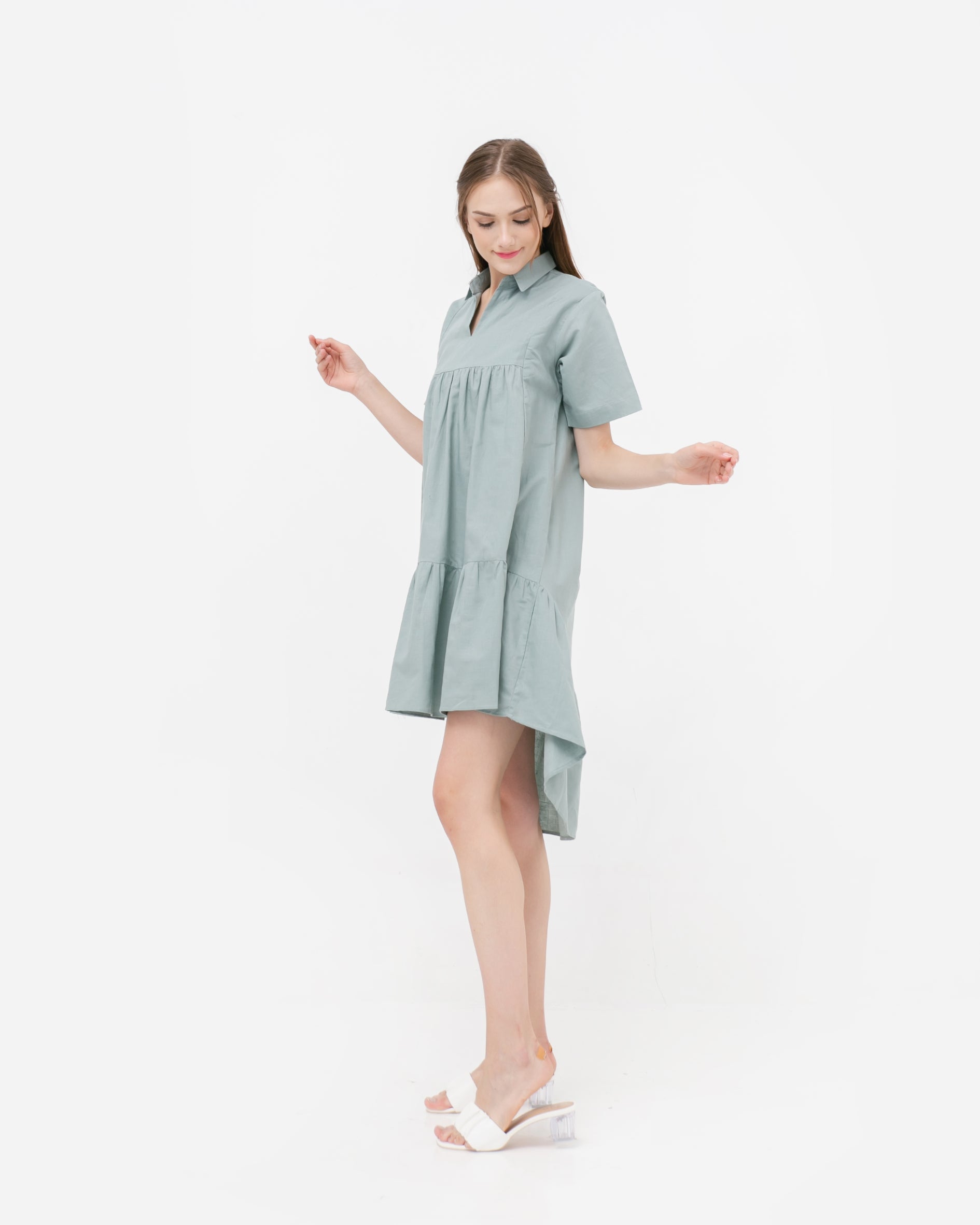 Lolita Linen Dress Sage