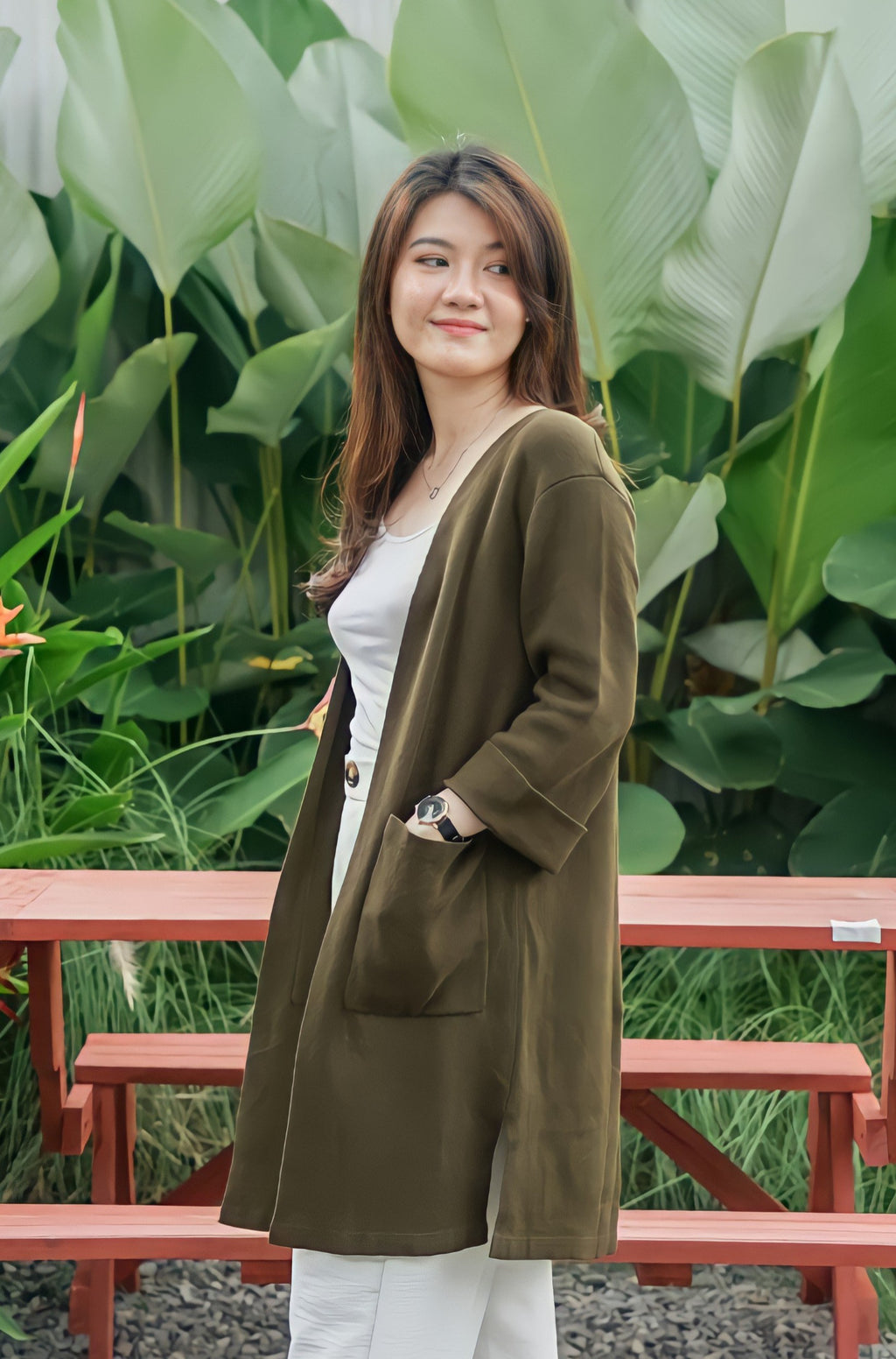 Ginka Knitted Outerwear Army Green