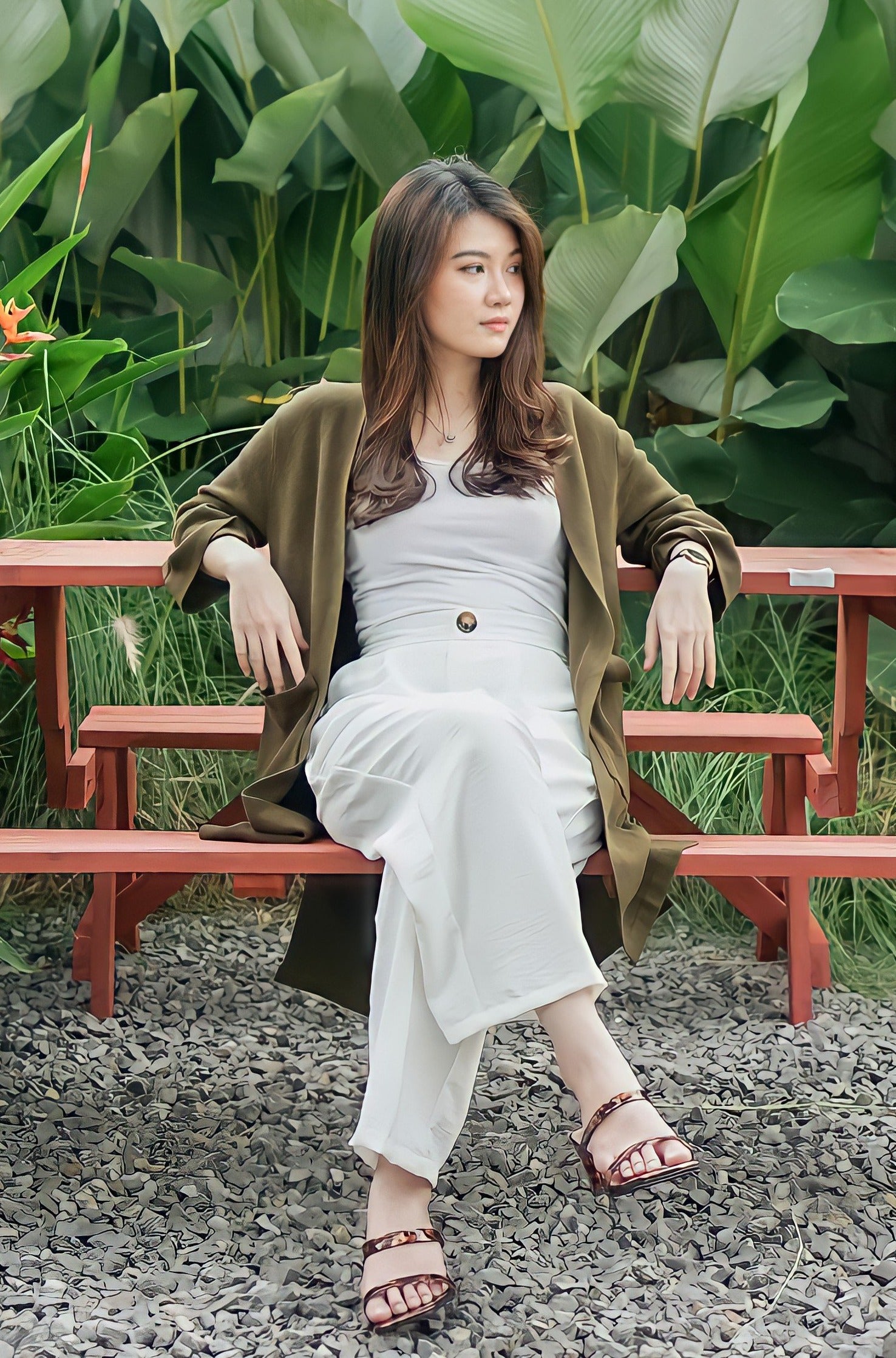 Ginka Knitted Outerwear Army Green