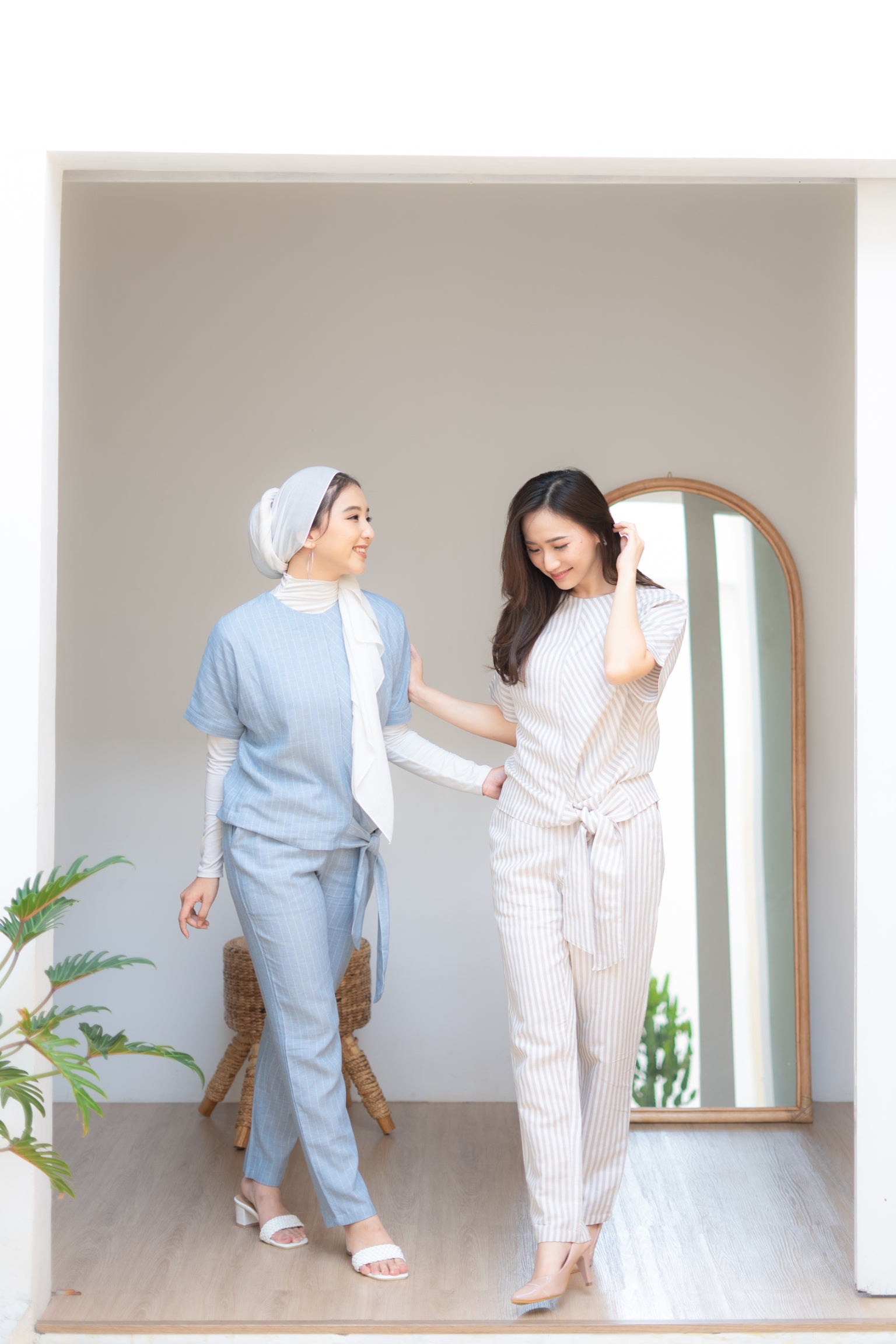 Reivy Linen Sets Cerulean