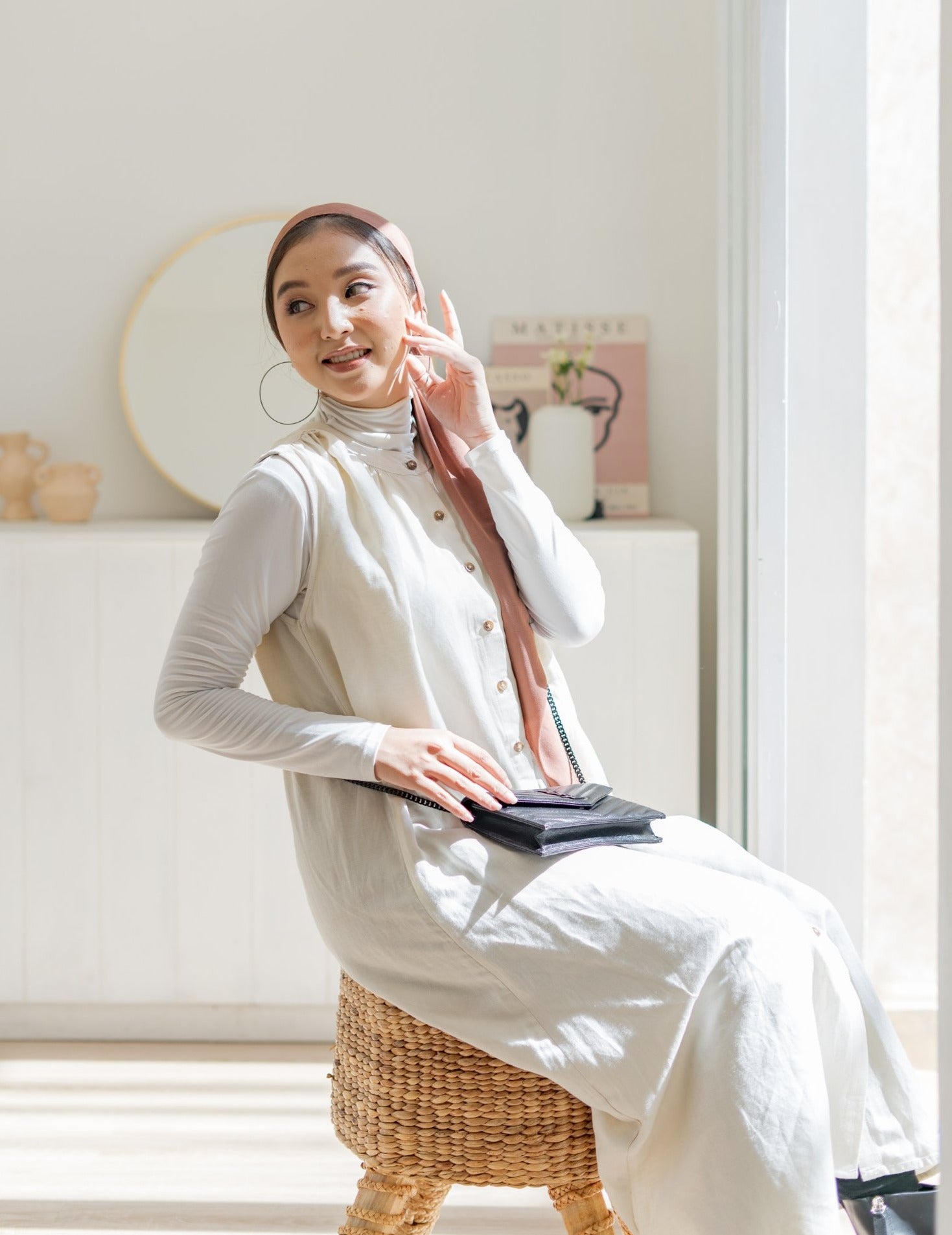 Tania Linen Dress Cream