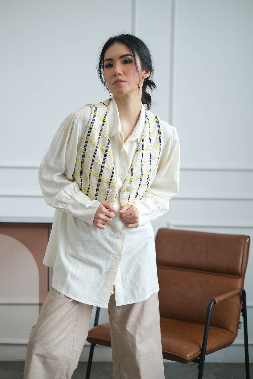 Faira Tweed Linen Blouse