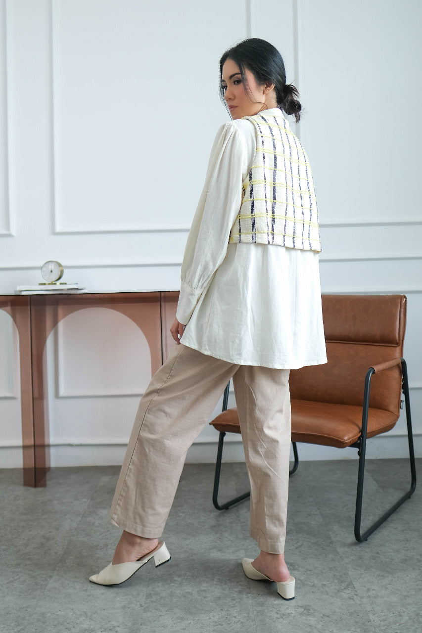 Faira Tweed Linen Blouse
