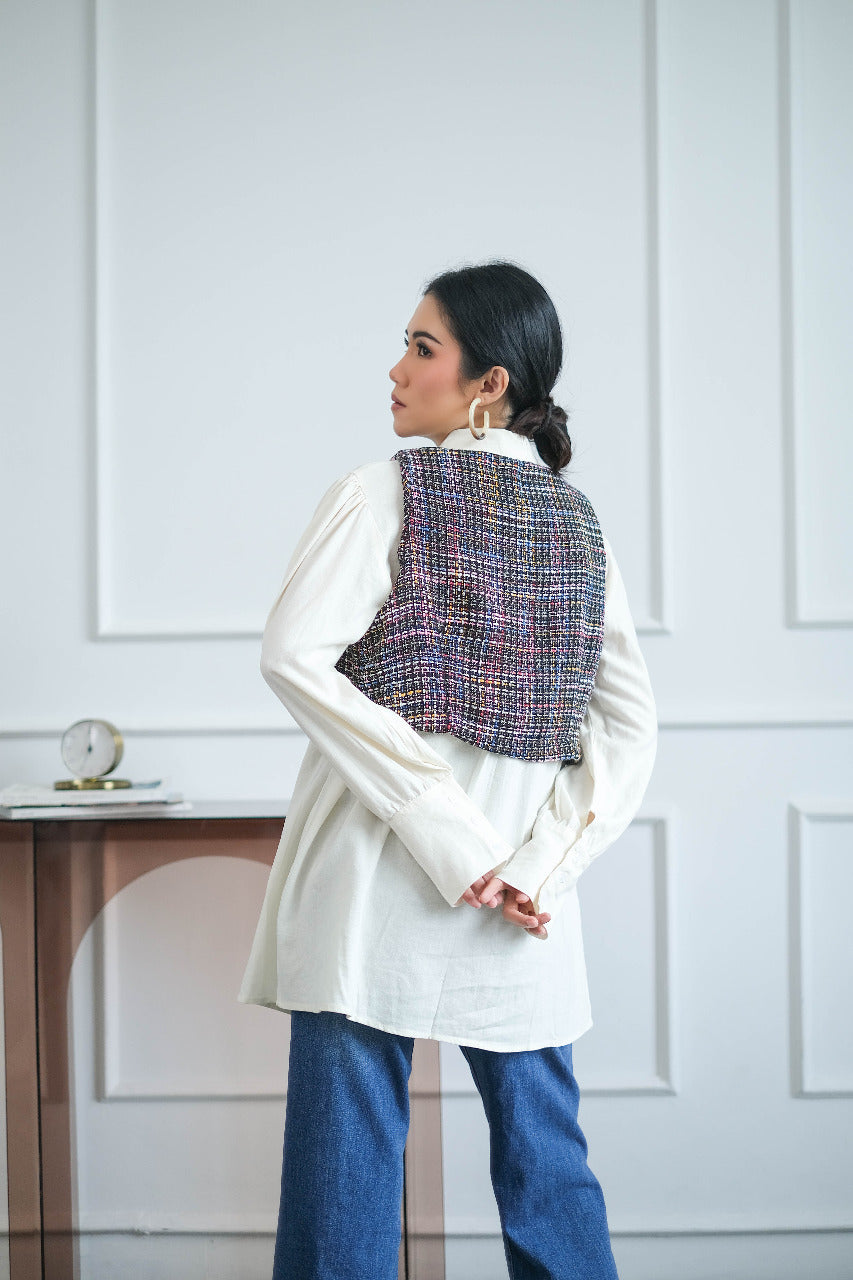 Faira Tweed Linen Blouse