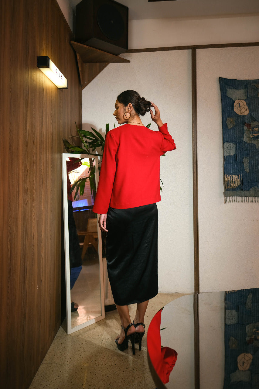 Julia Cotton Outerwear Red