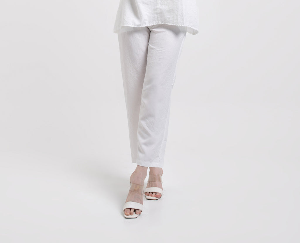 Cotton Set Oriel Blouse Byan Pants White